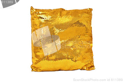 Image of Golden sparkling pillow