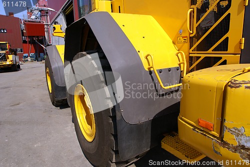 Image of Bulldozers at construction yard