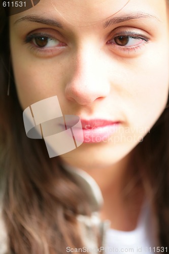 Image of portrait of the girl with brown eye