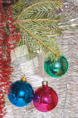 Image of Three christmas balls