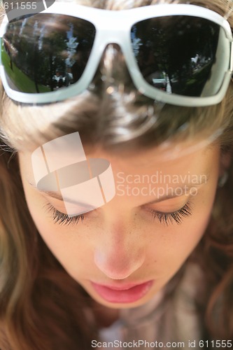 Image of portrait of the girl with omitted lash