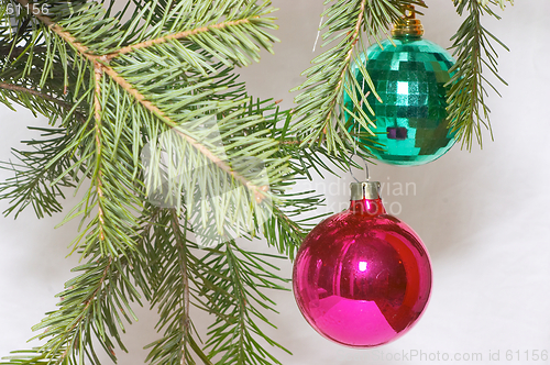 Image of Two christmas balls