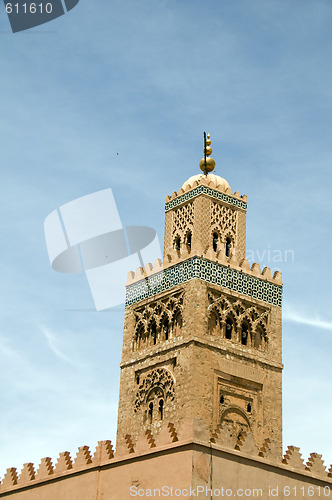 Image of koutubia mosque minaret marrakech morocco