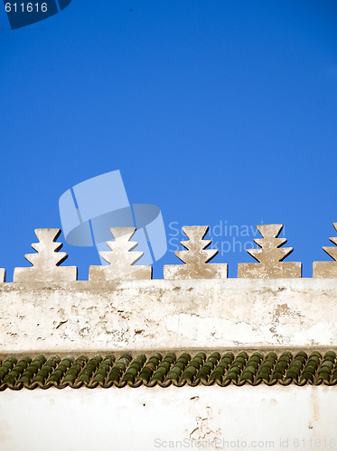 Image of architecture protective fort wall essaouira morocco