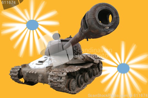 Image of old russian tank