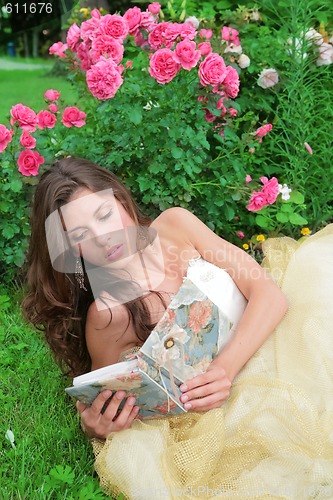 Image of princess read book
