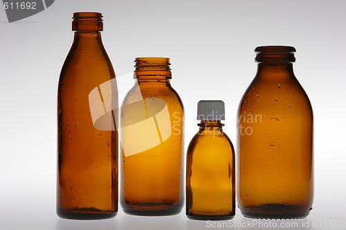 Image of Four Brown Vials