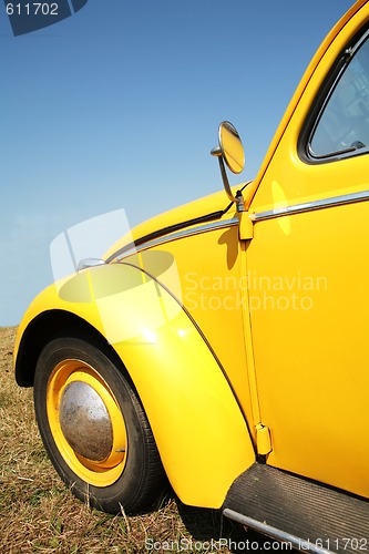 Image of Old-time Yellow Car 1960's