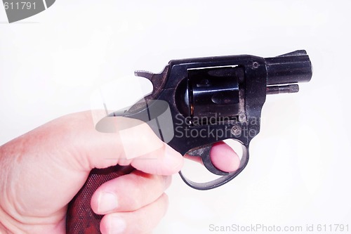 Image of Hand holding gun