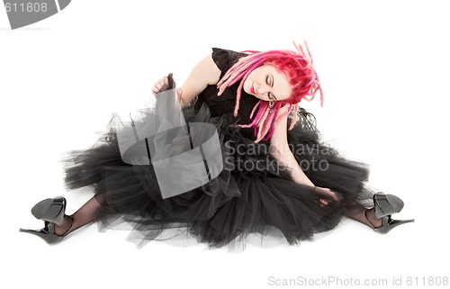 Image of pink hair girl