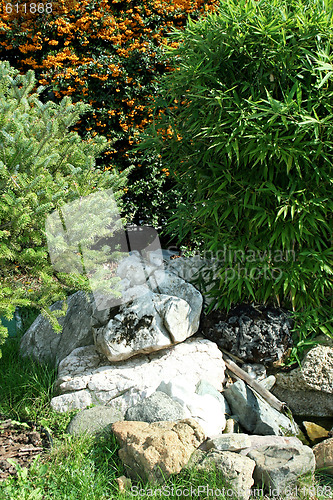 Image of Stones in garden