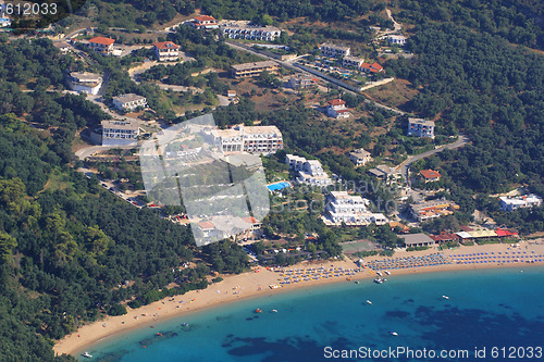 Image of Aerial view on the village of Parga 