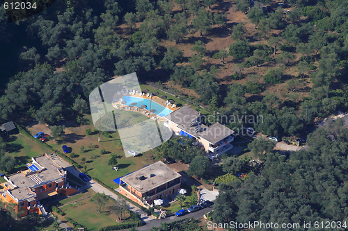 Image of Aerial view on the village of Parga 