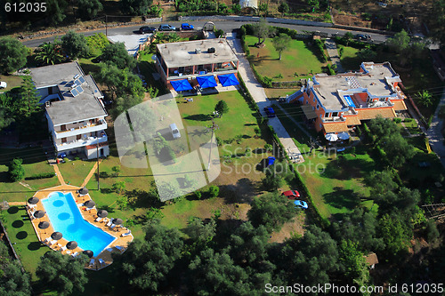 Image of Aerial view on the village of Parga 