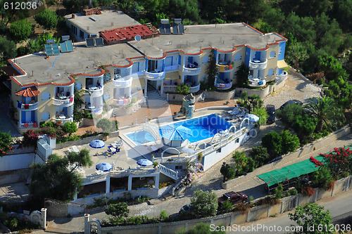 Image of Aerial view on the village of Parga 