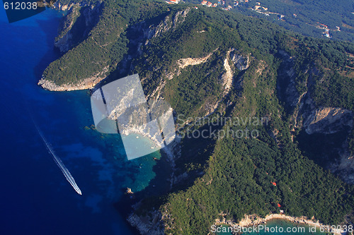 Image of Aerial view on the village of Parga 