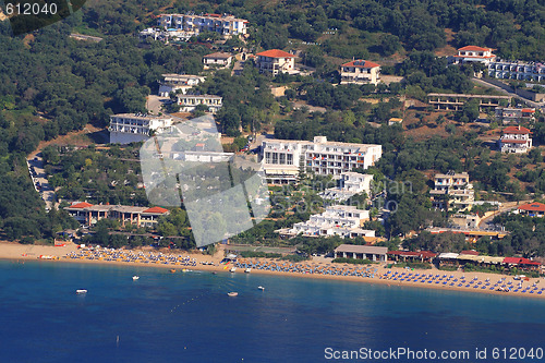 Image of Aerial view on the village of Parga 