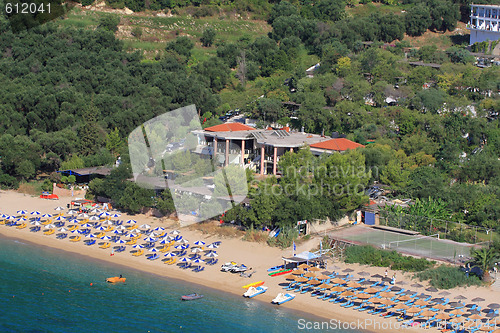 Image of Aerial view on the village of Parga 