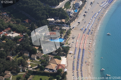 Image of Aerial view on the village of Parga 