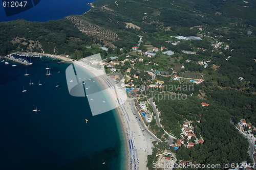 Image of Aerial view on the village of Parga 