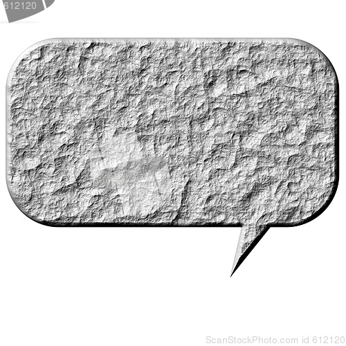 Image of 3D Stone Speech Bubble