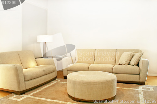 Image of Two beige sofas