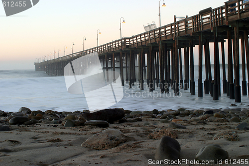 Image of Ocean Wave Storm Pier