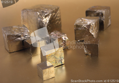 Image of golden cubes