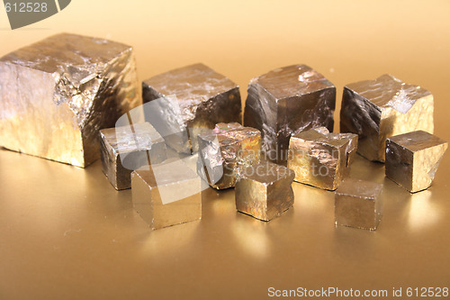 Image of golden cubes