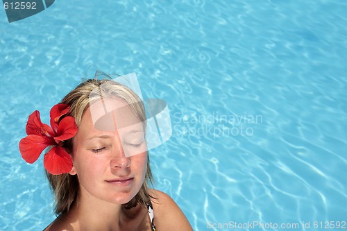 Image of Woman Sunbathing