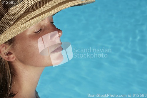 Image of Woman Sunbathing