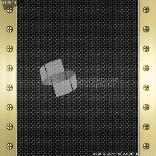 Image of carbon fibre and gold background