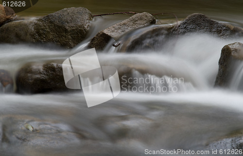 Image of water over rocks in the stream
