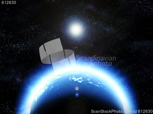 Image of earth planet in space