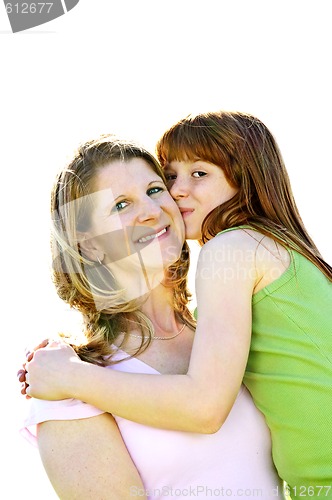 Image of Mother and daughter hugging