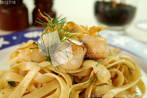 Image of Fettucini With Scallpos