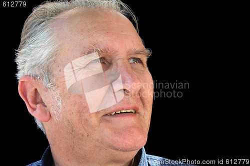 Image of Senior Man Looking Up