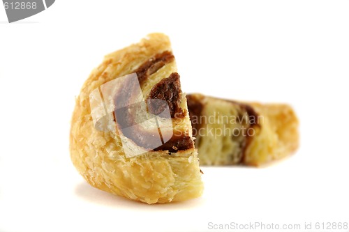 Image of Cut Chocolate Danish Pastry