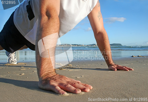 Image of Pushups On The Beach