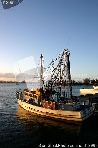 Image of Fishing Boat At Dock.