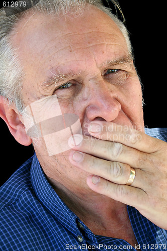 Image of Hand On Mouth Senior