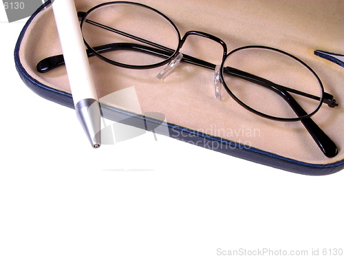 Image of   Glasses and ball-pen