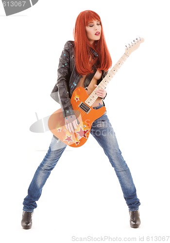 Image of guitar babe