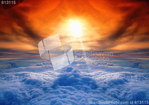Image of clouds and sun