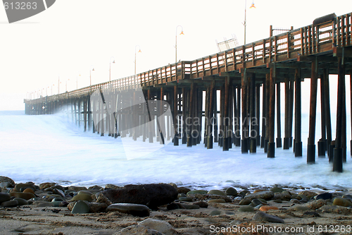 Image of Ocean Wave Storm Pier