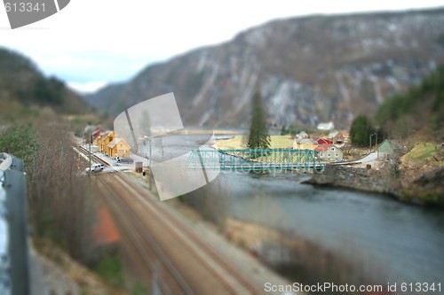 Image of Bolstad bridge - tilt shift