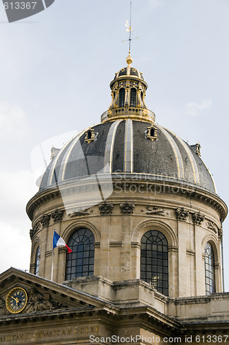 Image of dome and cupola detail institut de france in paris