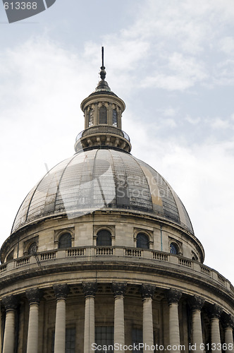Image of the pantheon dome detail paris france