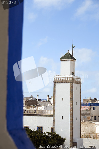 Image of rooftop view mosque essaouira morocco