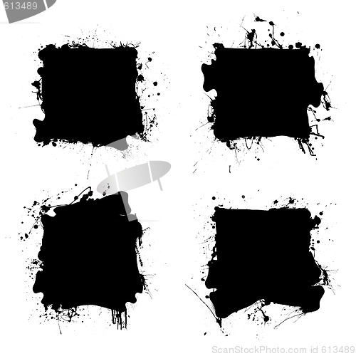 Image of square black ink splat